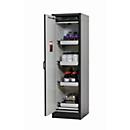 Armoire de stockage de sécurité type 30 asecos Q-CLASSIC-30, porte à charnières, charnières à gauche, façade rouge trafic, L 564 x P 620 x H 1947 mm