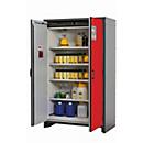 Armoire de stockage de sécurité type 30 asecos Q-CLASSIC-30, portes battantes, rouge trafic frontal, L 1164 x P 620 x H 1947 mm