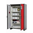 Armoire de stockage de sécurité type 30 asecos Q-CLASSIC-30, portes battantes, rouge trafic frontal, L 1164 x P 620 x H 1947 mm