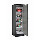 Armoire de stockage de sécurité type 90 asecos Q-CLASSIC-90, porte à charnières, charnières à droite, façade asecos argent, L 599 x P 615 x H 1953 mm
