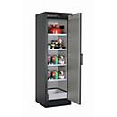 Armoire de stockage de sécurité type 90 asecos Q-CLASSIC-90, porte à charnières, charnières à droite, façade blanc pur, L 599 x P 615 x H 1953 mm