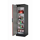 Armoire de stockage de sécurité type 90 asecos Q-CLASSIC-90, porte à charnières, charnières à gauche, rouge trafic avant, L 599 x P 615 x H 1953 mm