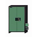 Armoire de stockage de sécurité type 90 asecos Q-CLASSIC-90, portes à charnières, façade vert réséda, L 1193 x P 615 x H 1953 mm