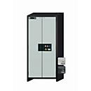 Armoire de stockage de sécurité type 90 asecos Q-CLASSIC-90, portes battantes, façade gris clair, L 893 x P 615 x H 1953 mm