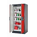 Armoire de stockage de sécurité type 90 asecos Q-CLASSIC-90, portes battantes, façade rouge trafic, L 893 x P 615 x H 1953 mm
