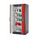 Armoire de stockage de sécurité type 90 asecos Q-CLASSIC-90, portes battantes, façade rouge trafic, L 893 x P 615 x H 1953 mm