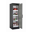 Armoire de stockage de sécurité type 90 asecos Q-PEGASUS-90, porte battante avec fermeture automatique, charnière à droite, façade blanc pur, L 599 x P 615 x H 1953 mm