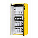 Armoire de stockage de sécurité type 90 asecos S-CLASSIC-90, portes à charnières avec système d'arrêt de porte, façade en jaune de sécurité, L 896 x P 616 x H 1968 mm