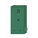 armoire de stockage environnemental asecos E-PSM-UF, portes à charnières, façade vert turquoise, L 950 x P 500 x H 1950 mm