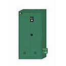 armoire de stockage environnemental asecos E-PSM-UF, portes à charnières, façade vert turquoise, L 950 x P 500 x H 1950 mm