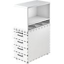 Armoire étagères à poser TOPAS LINE, pour caissons fixes, 1 étagère, blanc