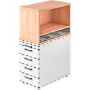 Armoire étagères à poser TOPAS LINE, pour caissons fixes, 1 étagère, coloris noyer