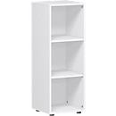 Armoire étagères PALENQUE, 3 HC, l. 400 x P 400 x H 1104 mm, blanc