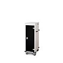 Armoire mobile pour chargement d'ordinateur portable, L 530 x P 1250 x H 500 mm, 10 compartiments, verrouillage 2 points, 2 roulettes avec frein, noir
