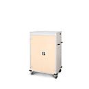 Armoire mobile pour chargement d'ordinateur portable, L 920 x P 500 x H 1250 mm, 20 compartiments, verrouillage 2 points, 2 roulettes avec frein, ivoire clair
