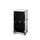 Armoire mobile pour chargement d'ordinateur portable, L 920 x P 500 x H 1540 mm, 26 compartiments, verrouillage 2 points, 2 roulettes avec frein, noir