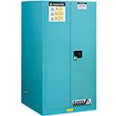 Armoire pour produits chimiques Justrite FM Classic Sure-Grip® EX, pour produits corrosifs, jusqu'à 227 litres, portes à fermeture manuelle, bleu