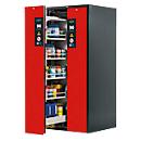 Armoire pour produits dangereux V-LINE Asecos, type 90, 2 tiroirs verticaux, gris anthracite/rouge circulation