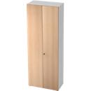 Armoire TOPAS LINE, armoire de classement/vestiaire, 6 hauteurs de classeurs, L 800 mm, blanc/décor chêne