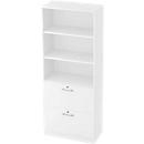 Armoire ULM, avec tiroirs à dossiers suspendus, 3 HC, H 2004 x l. 800 x P 420 mm, blanc/blanc