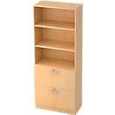 Armoire ULM, avec tiroirs à dossiers suspendus, 3 HC, H 2004 x l. 800 x P 420 mm, coloris érable