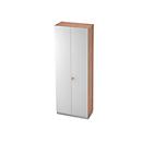 Armoire-vestiaire, 2 étagères, l. 800 x P 420 mm, coloris noyer/argent