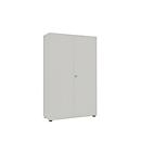 Armoire-vestiaire, 2 portes, l. 100 cm, 5 HC, argent
