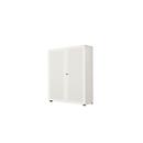 Armoire-vestiaire, 2 portes, l. 100 cm, 5 HC, blanc