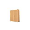 Armoire-vestiaire, 2 portes, l. 100 cm, 5 HC, coloris hêtre