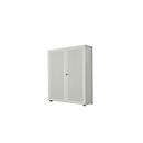 Armoire-vestiaire, 2 portes, l. 100 cm, 5 HC, gris clair