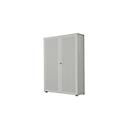 Armoire-vestiaire, 2 portes, l. 100 cm, 6 HC, alu blanc