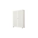 Armoire-vestiaire, 2 portes, l. 100 cm, 6 HC, blanc