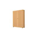 Armoire-vestiaire, 2 portes, l. 100 cm, 6 HC, coloris hêtre
