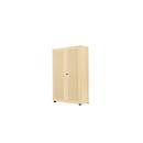Armoire-vestiaire, 2 portes, l. 80 cm, 5 HC, coloris érable