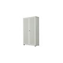 Armoire-vestiaire, 2 portes, l. 80 cm, 6 HC, gris clair