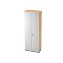 Armoire-vestiaire, étagères à gauche, l. 800 x P 420 mm, coloris érable/argent