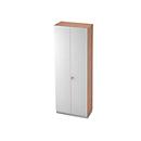 Armoire-vestiaire, étagères à gauche, l. 800 x P 420 mm, coloris noyer/argent