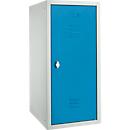 Armoire vestiaire, tôle d'acier, l. 400 x P 500 x H 1000 mm, serrure de sécurité à loquet rotatif, assemblée, bleu clair