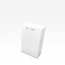 Armoire X-TIME WORK, 3 HC, portes en bois, 860 x 430 x 1310 mm, blanc/blanc