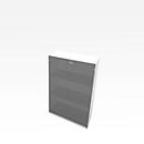 Armoire X-TIME WORK, 3 HC, portes vitrées, 860 x 430 x 1310 mm, verre/blanc