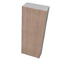 Armoire X-TIME-WORK, 5 HC, portes en bois, 860 x 430 x 2140 mm, orme