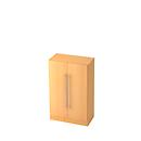 Armoires à portes battantes 3 HC, l. 800 x P 420 x H 1270 mm, coloris hêtre