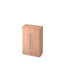 Armoires à portes battantes 3 HC, l. 800 x P 420 x H 1270 mm, coloris noyer