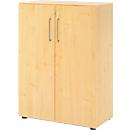 Armoires Breno, 3 HC, verrouillables, 28 kg par étagère, L 800 x P 420 x H 1100 mm, érable/érable