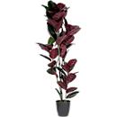 Artificial plant meet® by Paperflow rubber tree, incl. plastic pot, H 1200 mm, PEVA