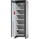 Asecos accubak ION-CORE-90 CS 600, 6 geperforeerde legborden + 1 bodem lekbak, B 599 x D 615 x H 1953 mm