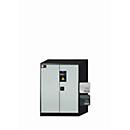 asecos CS-CLASSIC chemische opslagkast, scharnierende deuren, front in lichtgrijs, B 810 x D 520 x H 1105 mm