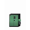 asecos CS-CLASSIC chemische opslagkast, scharnierende deuren, reseda groen front, B 810 x D 520 x H 1105 mm