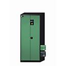 asecos CS-CLASSIC chemische opslagkast, scharnierende deuren, reseda groen front, B 810 x D 520 x H 1950 mm