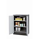 asecos CS-CLASSIC chemische opslagkast, scharnierende deuren, voorzijde in veiligheidsgeel, B 810 x D 520 x H 1105 mm